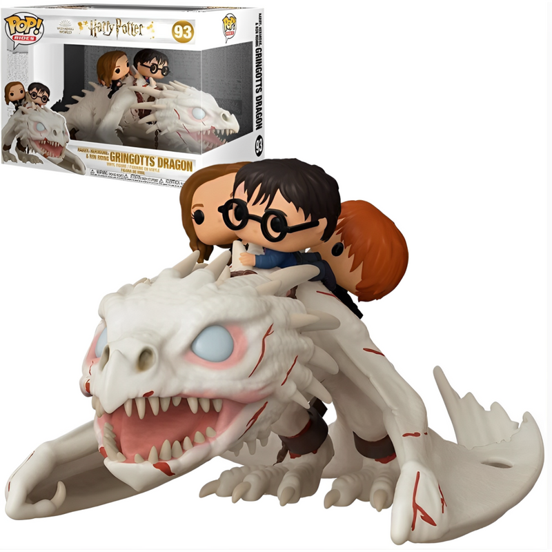 [Encomenda] Boneco Harry, Hermione & Ron montando o Dragão de Gringotes 93 Harry Potter - Funko Pop!