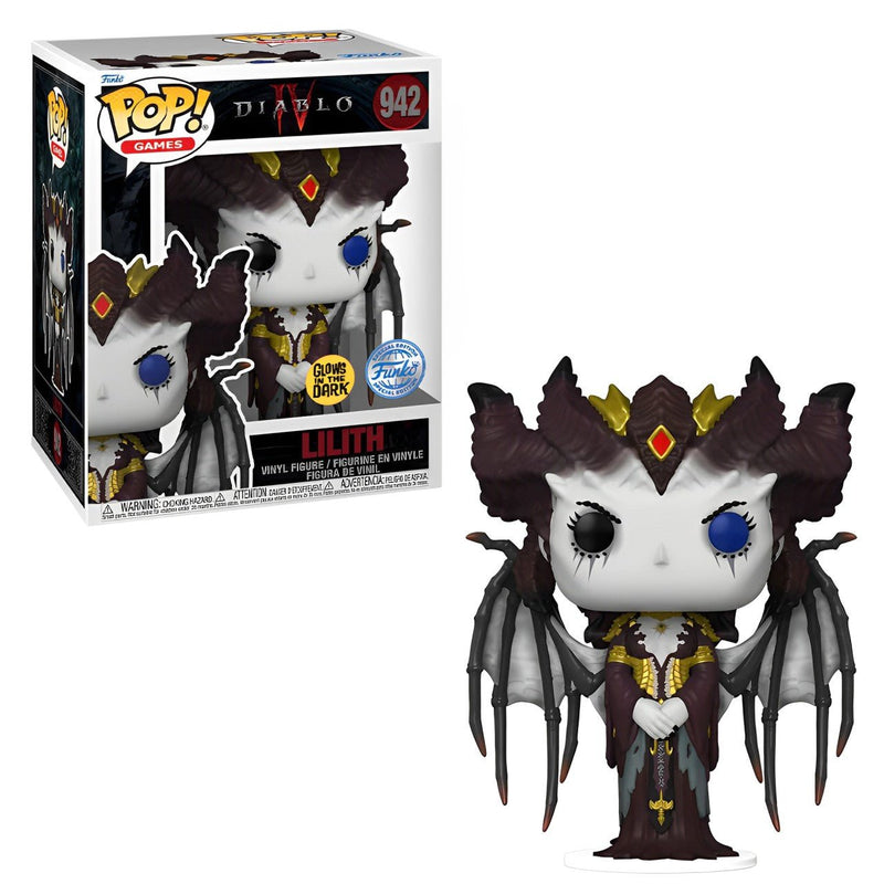 Boneco Lilith 942 Diablo IV - Glows (Brilha no Escuro) Funko Pop! - Mais Que Nerd