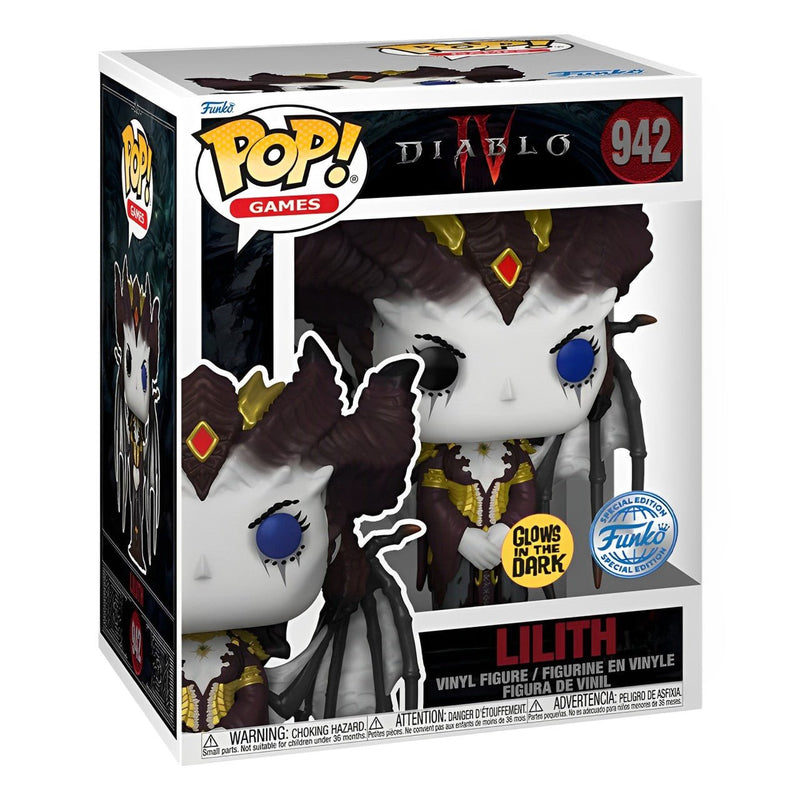 Boneco Lilith 942 Diablo IV - Glows (Brilha no Escuro) Funko Pop! - Mais Que Nerd